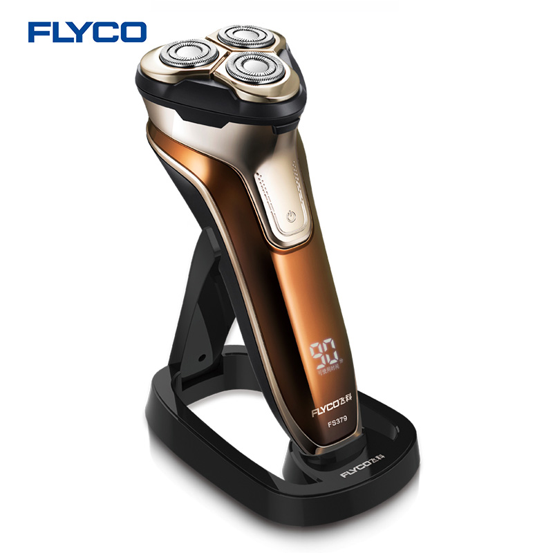 Flyco FS376 Електрични Хлапак со 3D Лебдат Глави LED Полнење на Екранот Батерија Преносни Тело Перат Хлапак за Мажи
