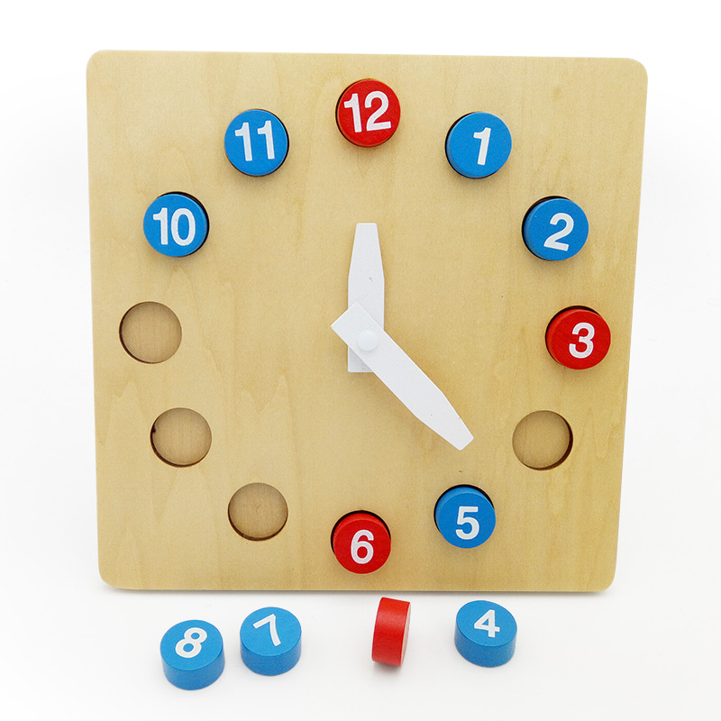 JaheerToy Бебе Играчки Часовник Дрвени Играчки Montessori Дигитални Познанието 3-4-5-6 Години за Децата за Образовни