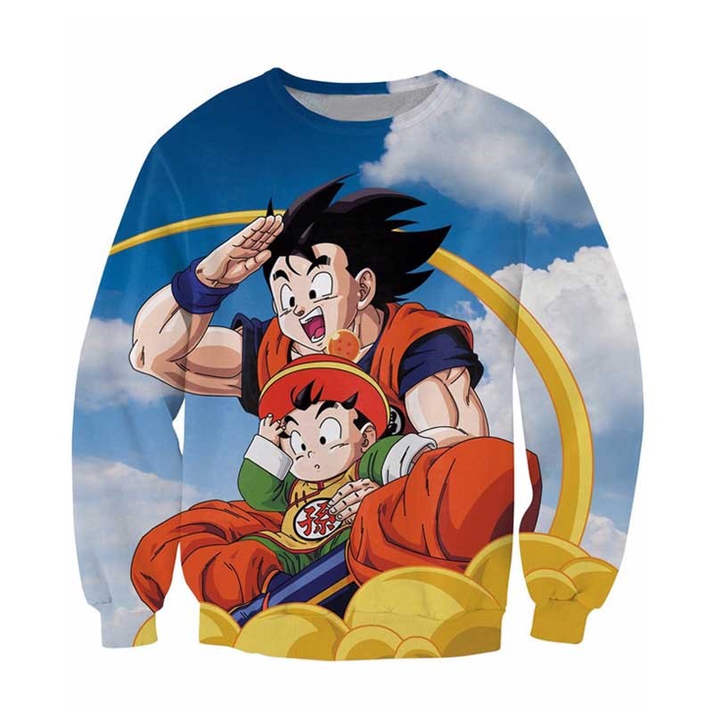 2018 Goku и Gohan Sweatshirt Dragon Ball Z Ликови Скокач Жени Мажи Секојдневен Моден Облека Блузи Потење