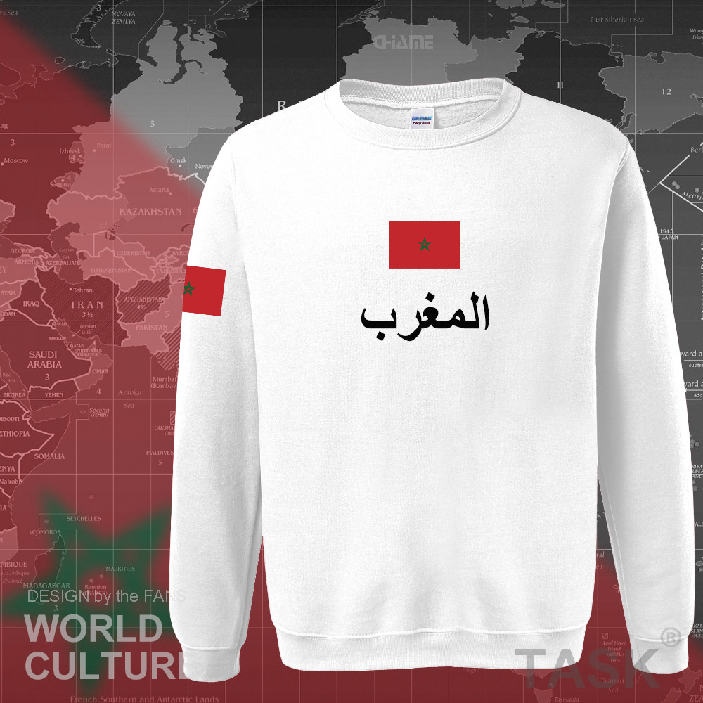Западен Кралството Мароко Мароко дуксери мажите sweatshirt пот нови streetwear тренерки нација фудбалер спортски МАРТ