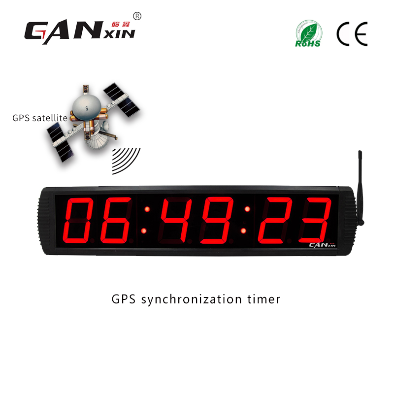 [Ganxin]GPS синхронизирање на часовникот 4 ѕиден часовник за дневна соба led gps часовник
