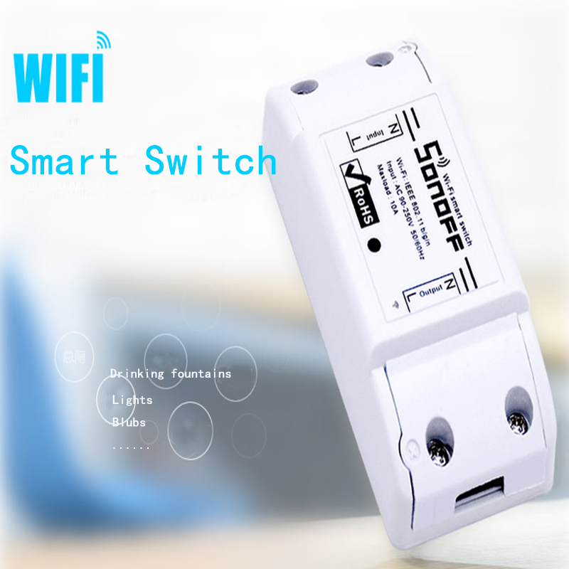 Нови Itead Sonoff Smart Wifi Switch Интелигентни Универзален Безжичен DIY Switch MQTT COAP Android и IOS Далечинско За
