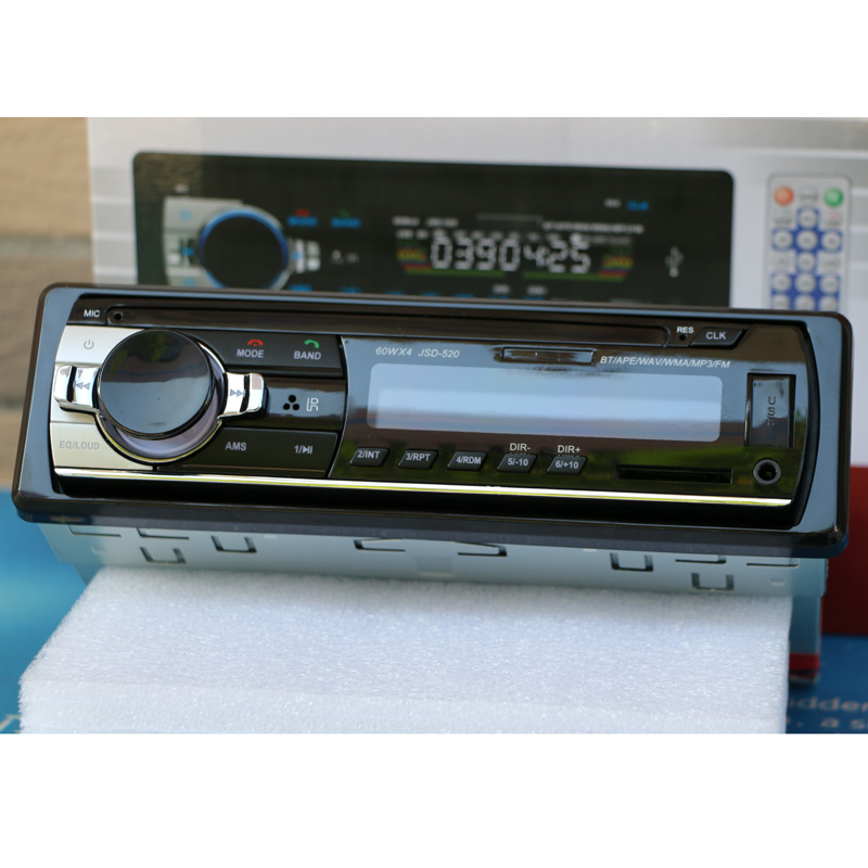 ТОПЛА 12V Bluetooth Автомобил Стерео FM Радио со MP3 Аудио Плеер 5V Полначот во USB, SD-ПОМОШЕН Авто Електроника Subwoofer Во Цртичка 1 DIN Autoradio