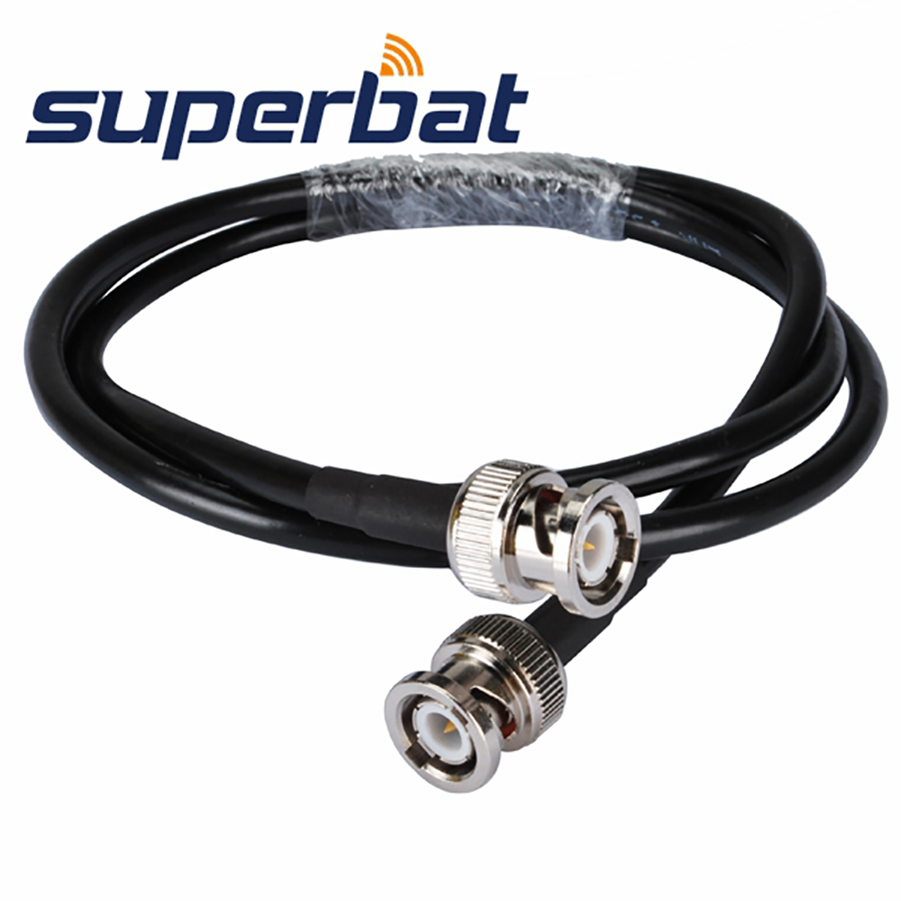 Superbat АНТЕНСКИ Фидер кабел собранието BNC машки plug да BNC машки директно Pigtail кабел за RG58 20cm