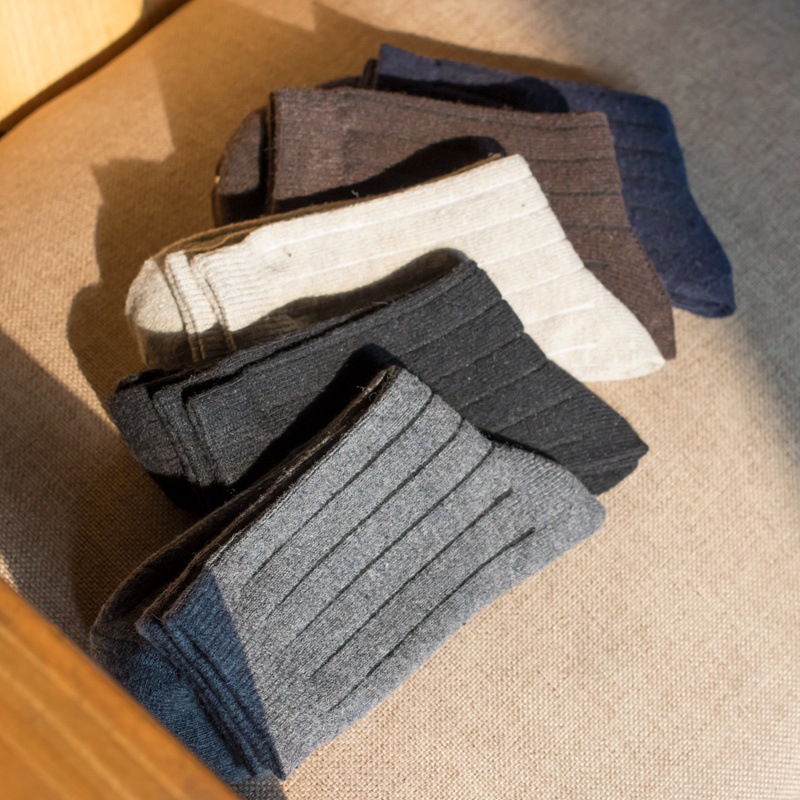 10 парчиња = 5 парови нова жешка волнени чорапи мажите чорапи, класичен топло дебели зимски чорапи