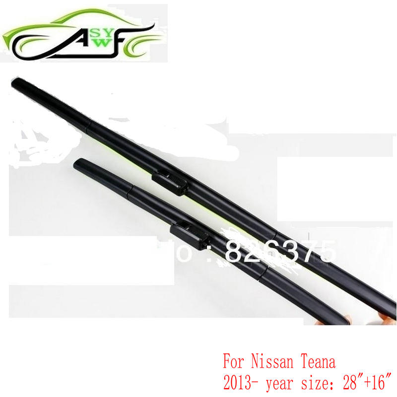 Автомобил wiper ножот за Nissan Нови Teana (2013 година) големина 16 28 Мека Гума Шофершајбната Wiper Сечилото 2 парчиња/ПАР