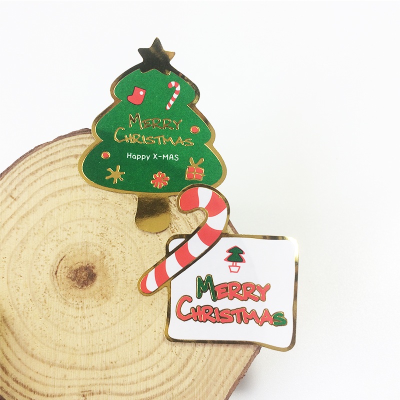 80 Компјутери/многу Среќен Божиќ&Дрво DIY Мултифункционален cookie пакет Печат Налепница Подарок за Печење Пакување Етикета