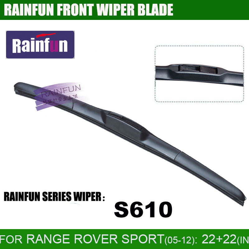 RAINFUN посветен автомобил wiper ножот за Range Rover Sport (05-12), 22+22 предни бришачи Wiper, 2 парчиња многу