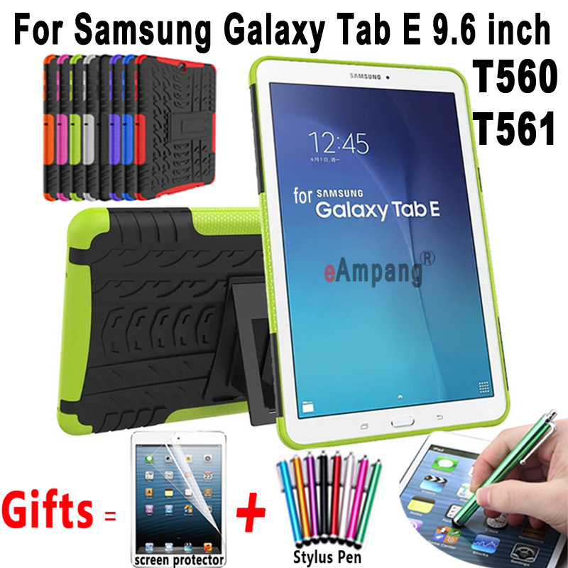 Анти-Удар Покритие За Samsung Galaxy Tab E 9.6 T560 Случај Оклоп Потпирачот Силиконска Маска за Samsung Galaxy Tab E