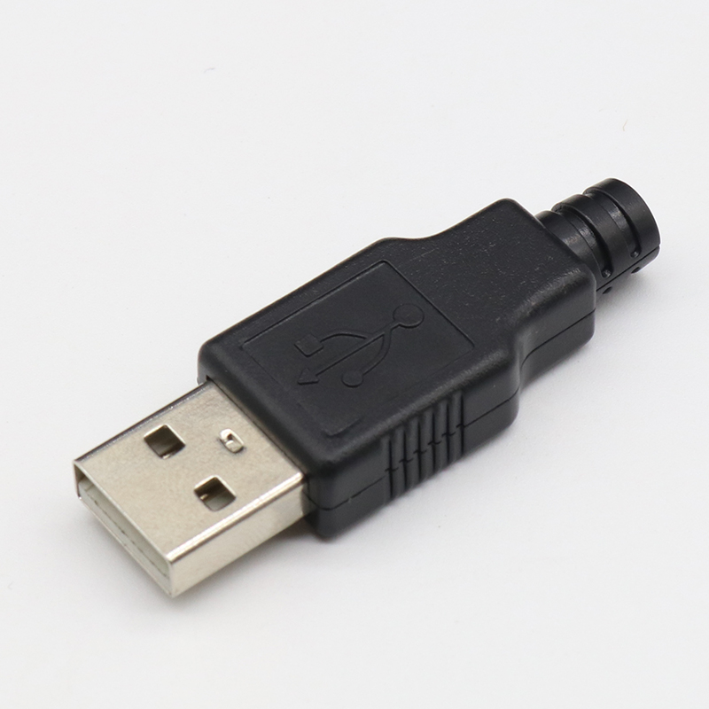 МОС топла Нови 10pcs Тип На Маж USB 4 Pin Plug Приклучок Конектор Со Црна Пластика Маска