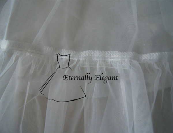 Lycra Tulle White/Black Сирена Труба Стил Свадба Gown Petticoat Crinoline Лизга US2-US18