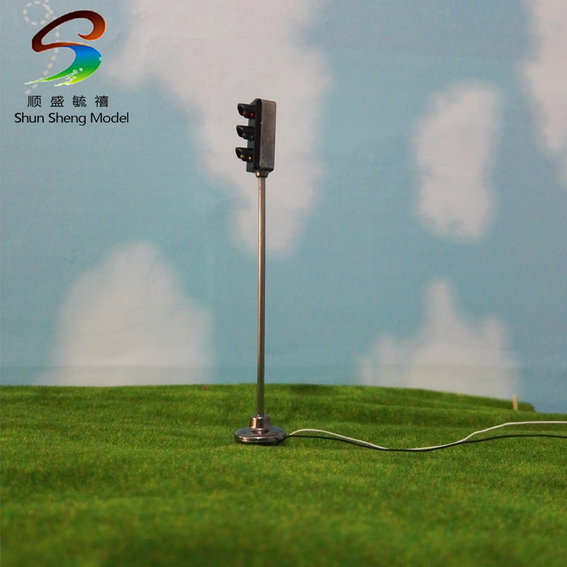 6CM модел на сообраќај сигнал, светлата за изградба песок табела модел материјал патот светла LED семафорите Модел