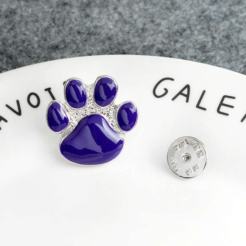 QIHE НАКИТ Брошеви & pin Пурпурна шепа печати brooch Милениче накит Куче, мачка љубовник накит за Подарок за животно
