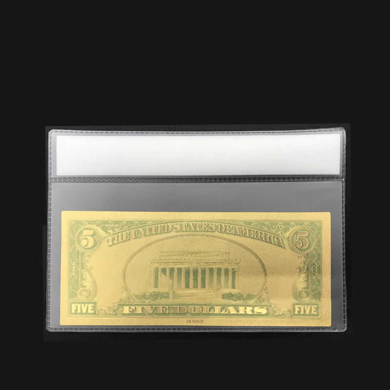 1918 Година Американската 24k Злато Банкноти НИ 5 Долар Банкноти во 24K Злато Лажни Хартија Пари Со ГРБ Рамка за Собирање