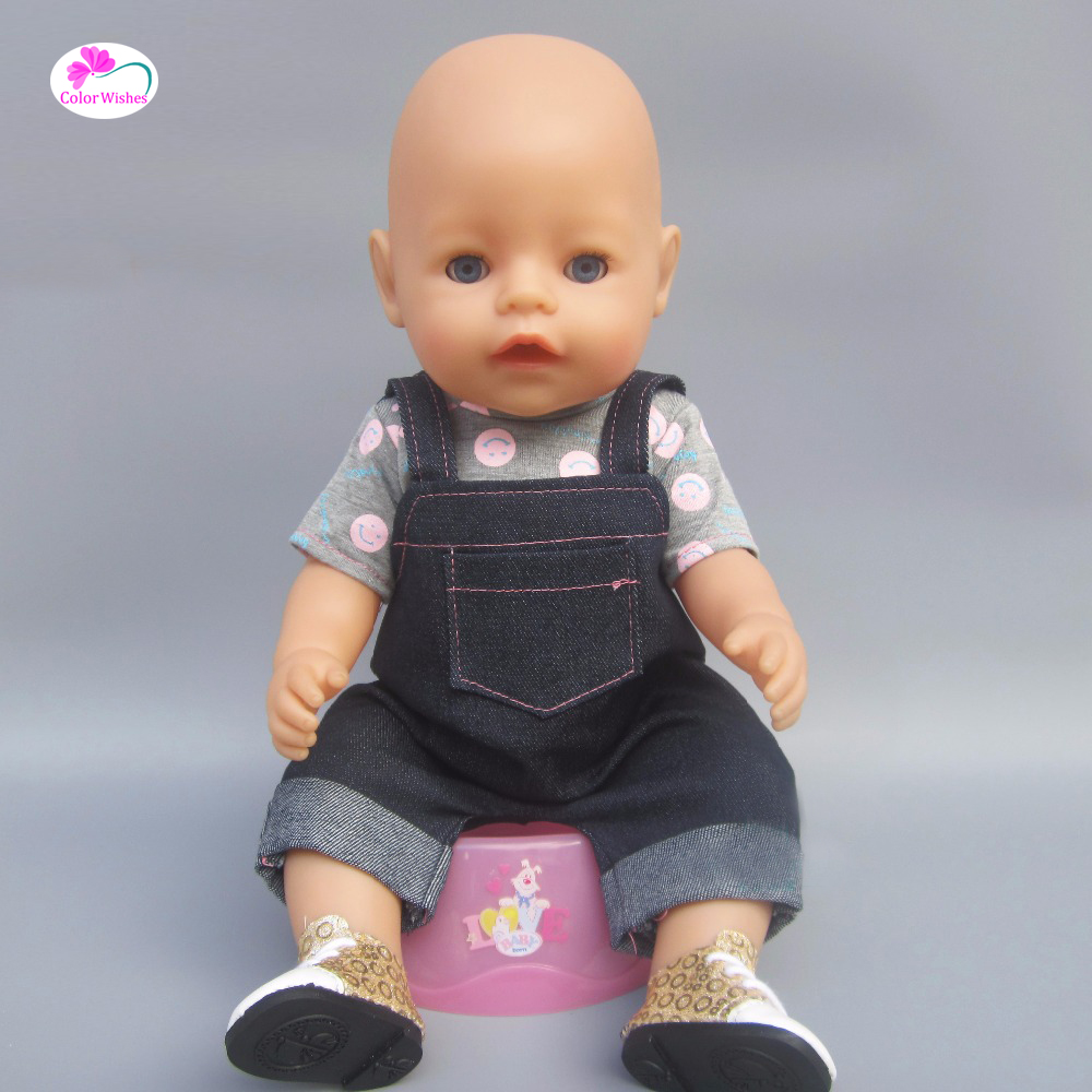 лажни три сета Облека за кукли се вклопува 43 см Zapf бебе родено кукла додатоци