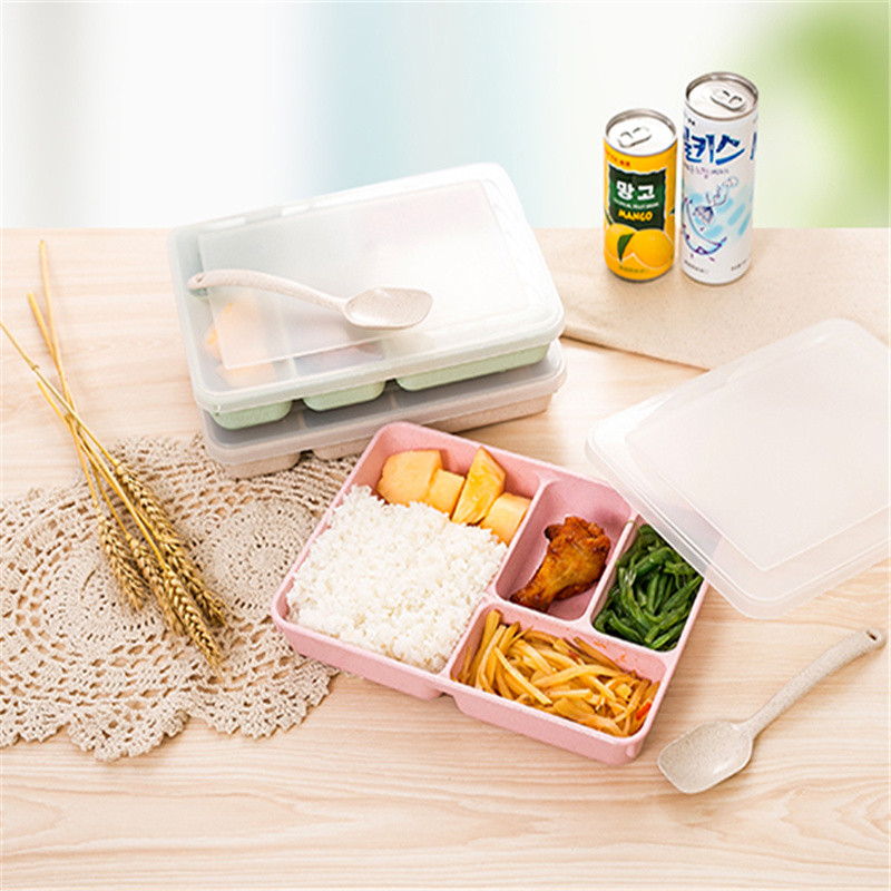 LMETJMA Нови 4 плус 1 Ручек Boxs Микробранова Lunchbox За Возрасни Ручек Boxs Термички Храна Контејнер за Складирање