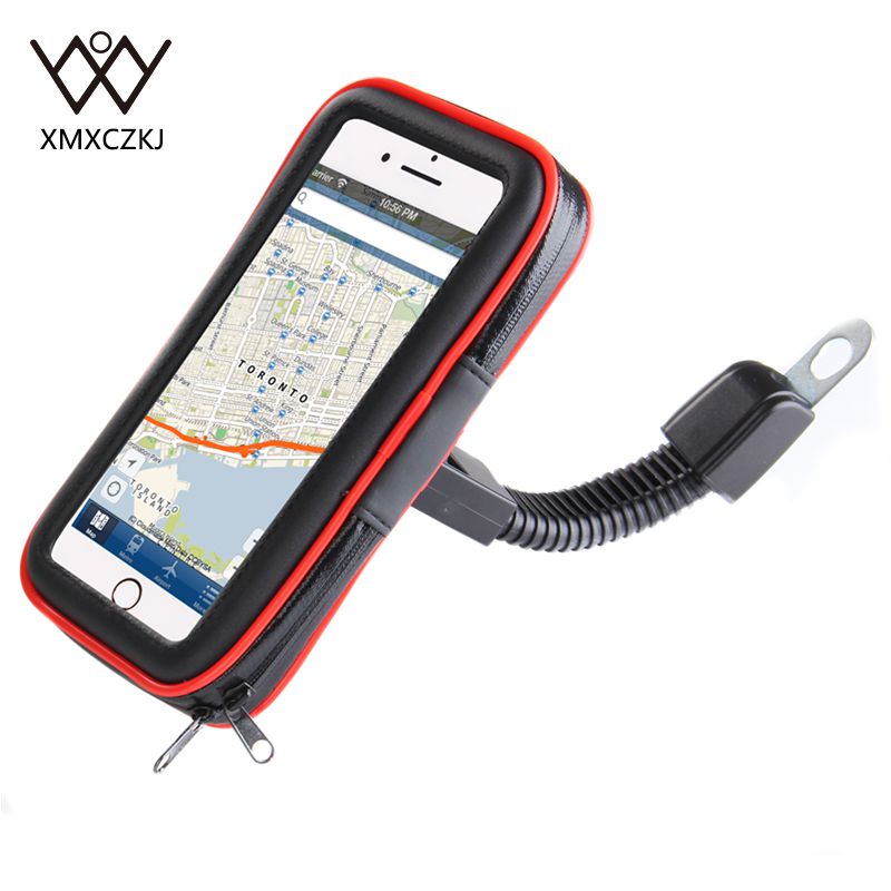 XMXCZKJ Мотоцикл Телефон Држачот Поддржува Мобилен Мото Велосипед се Залагаме За Паметен Телефон Универзална Велосипед Носителот Водоотпорен Перница Стојат GPS