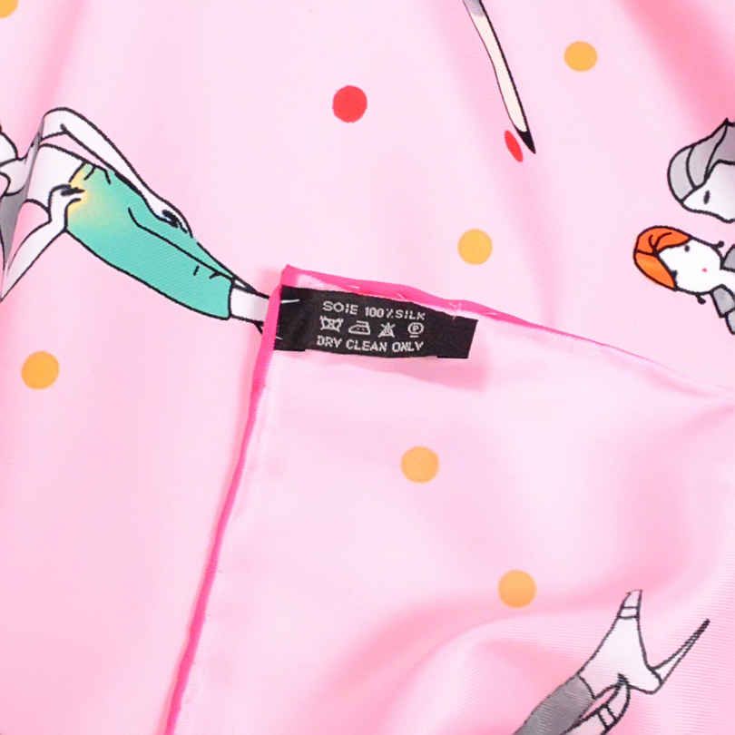 [BYSIFA] Розова Слатка Дами Шамии 90*90cm, Модни Додатоци Сите натпревар Twill Плоштадот Свила Шамија Година Зимски