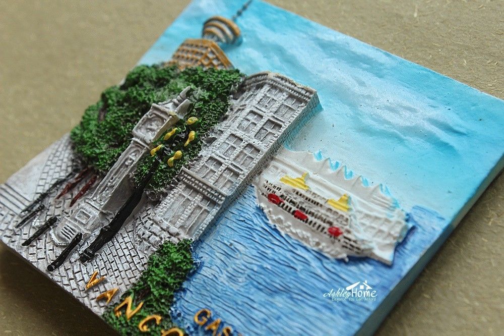 Канада Ванкувер На Gastown Туризам Патување Сувенири 3D Смола Декоративни Фрижидер Магнет Занает