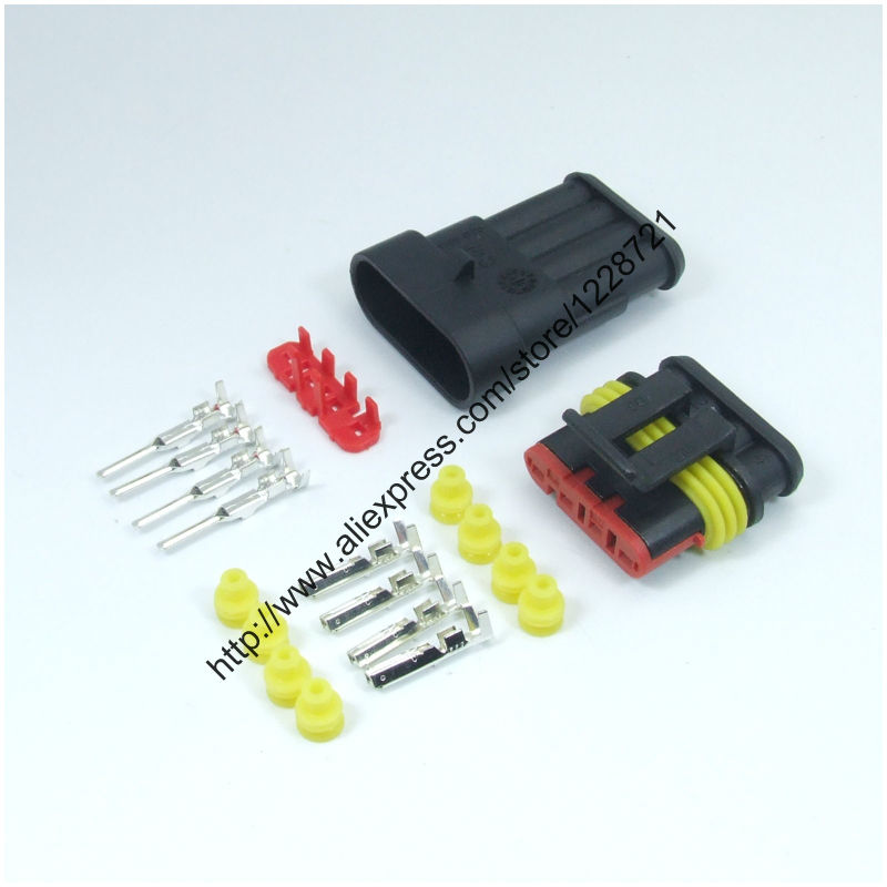 10kit 282088-1 282106-1 IP67 4pin начин Супер Запечатени Водоотпорен Електрични Wire Конектор за Авто Приклучок за Автомобил