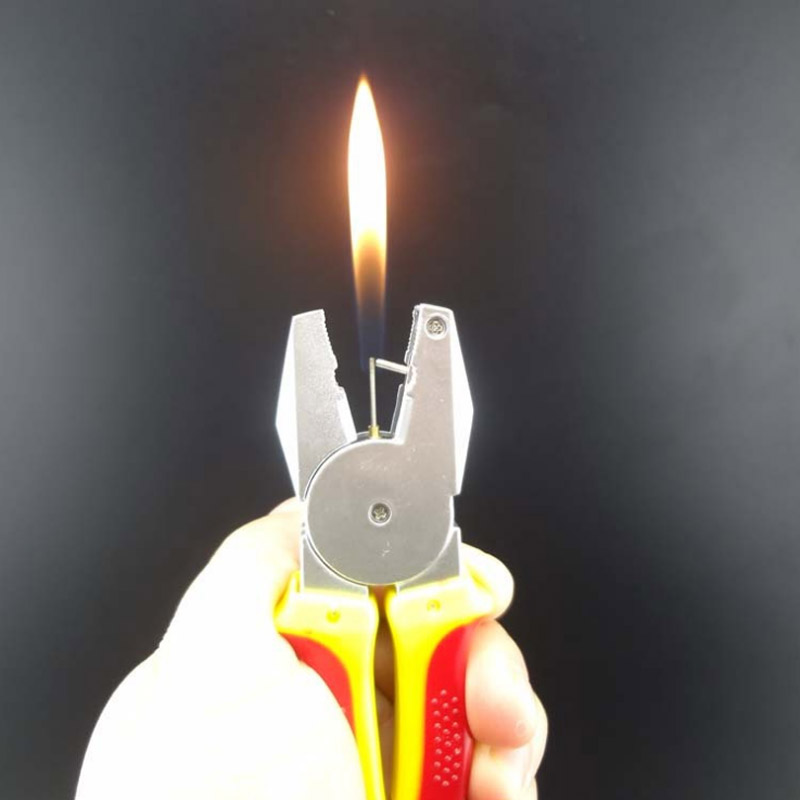 Креативни Мини Клешти алатки Оган Refillable запалка приклучок за Бутан Гас Украси Играчка Полесни Дома Декорација Добар