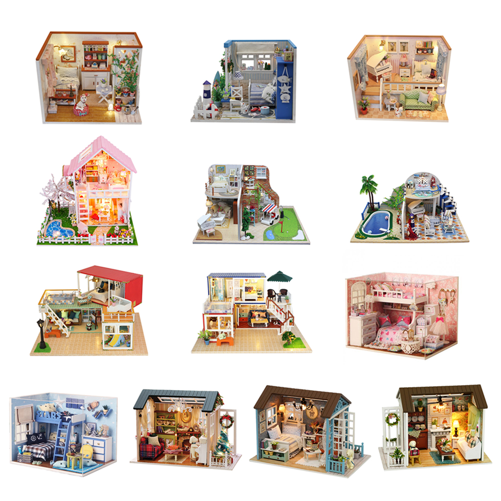 DIY Големи Занаетчиски Минијатурни куклена куќа Мебел во Собата Оркестарот Играчка Претендираат Игра Мебел Играчки за Деца Детска Кукли Додатоци