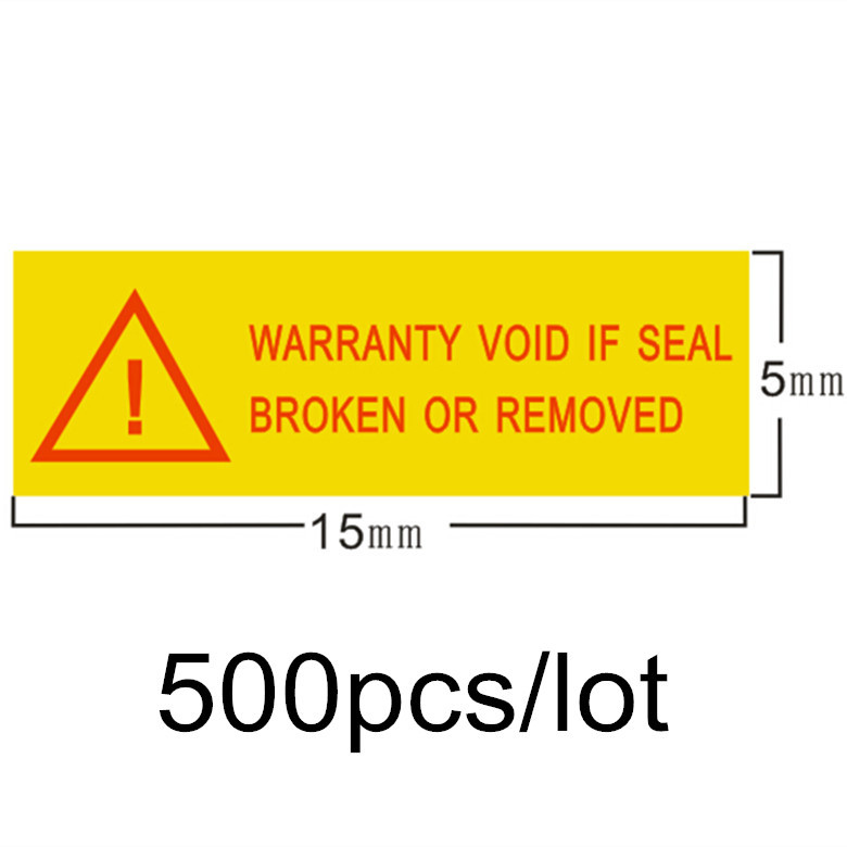 Директна продажба 500pcs/многу 1.5*0.5 цм Гаранција за ништовно ако се печат скршени или отстранети запечатување етикета
