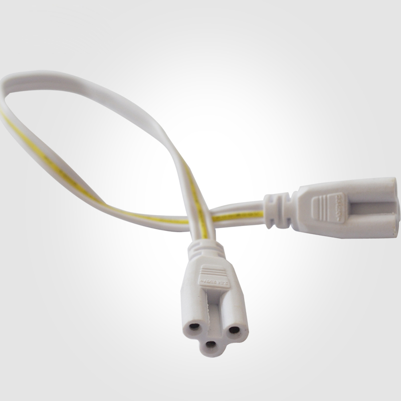 50cm поврзување wire кабел LED T5 T8 цевка 3 дупка двојно женски Продолжување жица приклучок за флуоресцентно осветлување