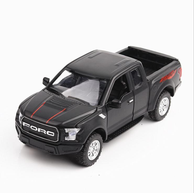 1:32 скала легура се повлече назад автомобил играчки,висока симулација на Ford Raptor F150 пикап,музички & трепка играчка