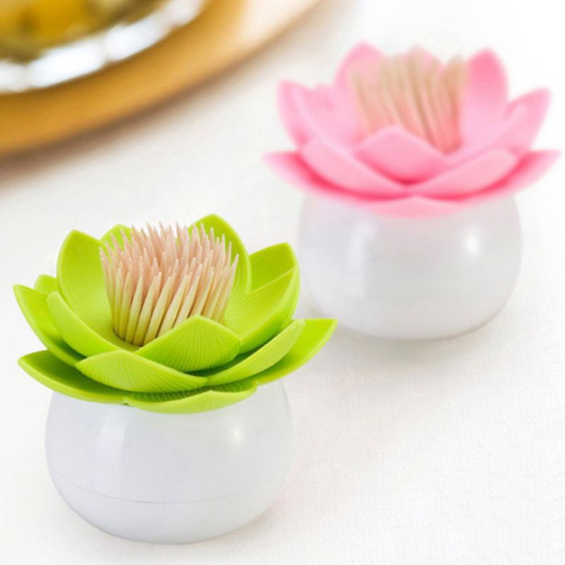 Креативни Lotus Чепкалки За Заби Носителот Памук Брис Кутија Памук Носителот Случај Табела Ги Красат Складирање Кутија