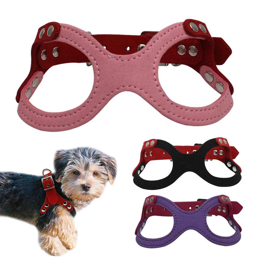 Класичен Очила Форма Мека Велур Кожа Мали Миленичиња Куче Темперамент за Puppies Chihuahua Yorkie Теди Pup Кутре Прилагодливи