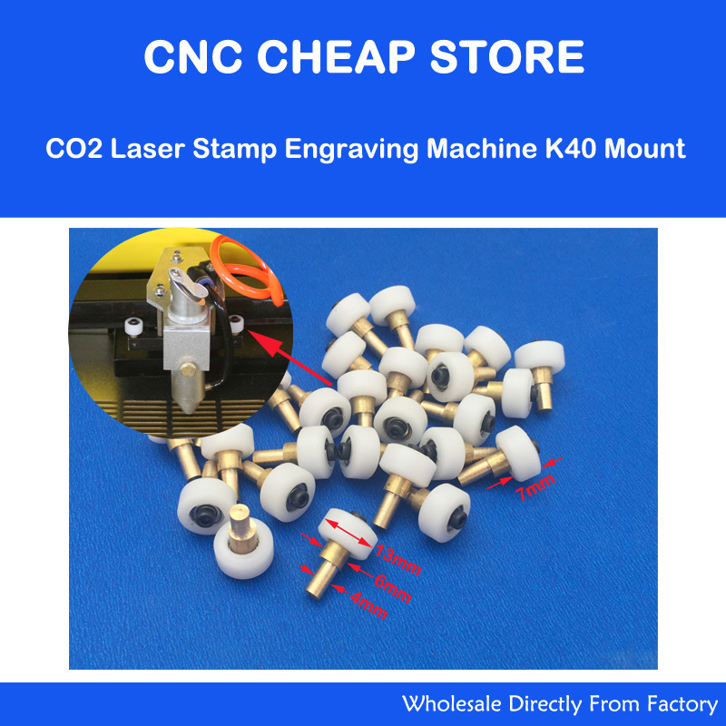 4pcs/Многу DIY CO2 Mini Laser Печат Гравирање Машина за Сечење K40 Дел Главата Планината Превоз Тркала Replacment Ролки