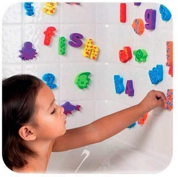 Кендис guo пластична играчка на Бебето се искапат алатка смешно ЕВА блок писмо дигитални број боја форма бања 84pcs/кутија