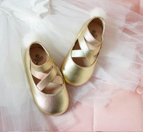 Вистинска Кожа Девојки сандали Мода Девојки танцување Принцезата сандали деца пети чевли Mink сомот деца балет чевли