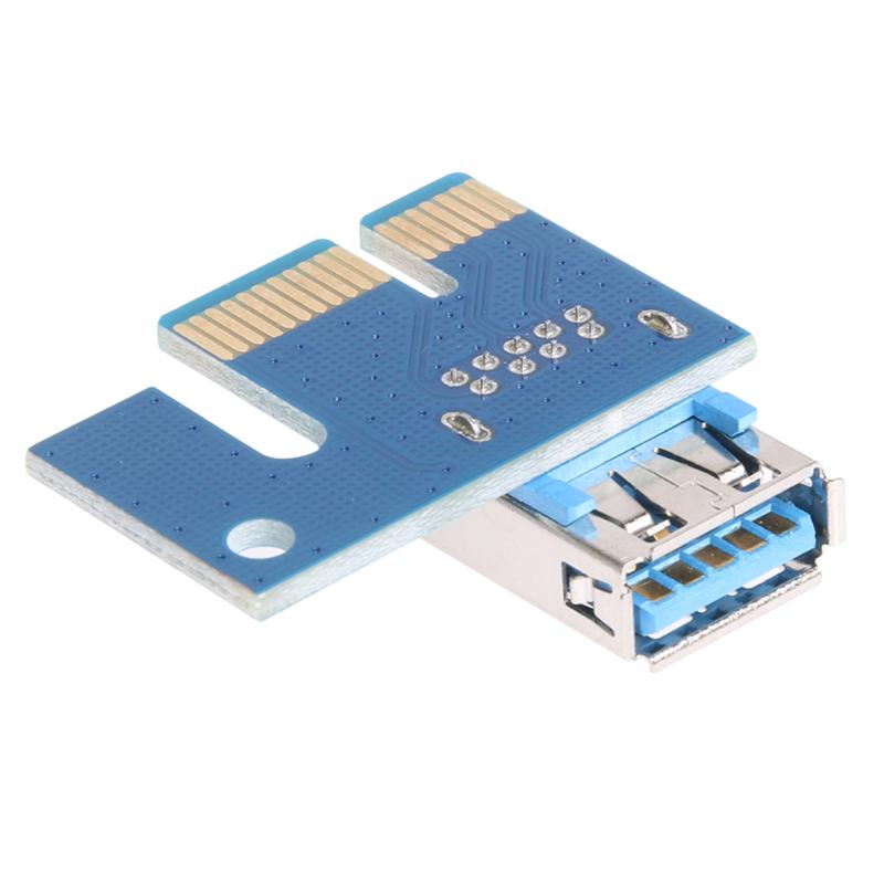 ALLOYSEED PCIE PCI-E PCI-E1X да 16X Extender Графика Столб Картичка 6Pin Адаптер за Bitcoin Рудар Машина pci-e Стој