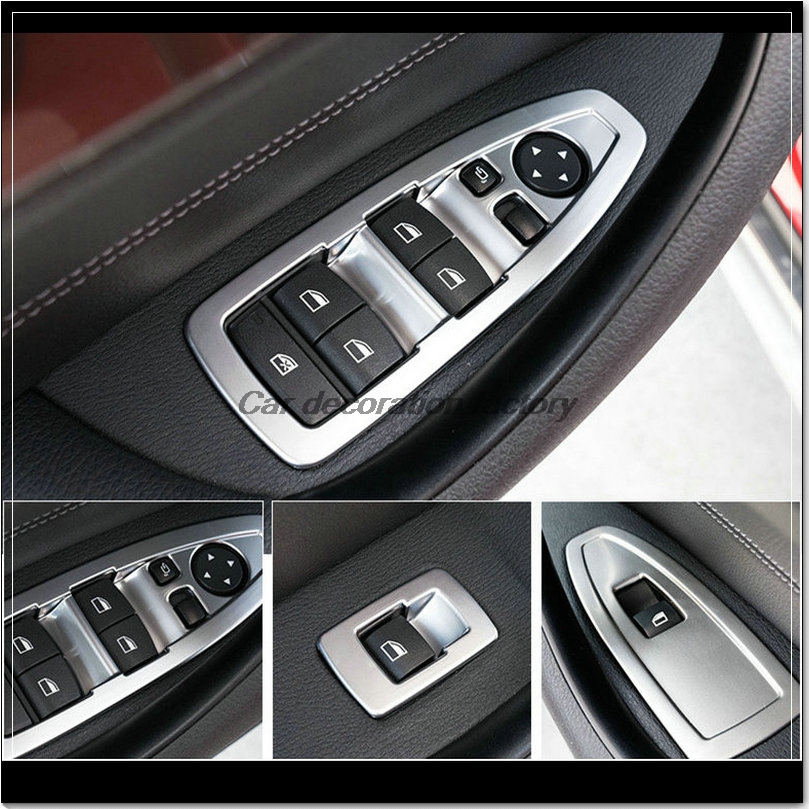 Автомобил Стил ABS Декорација на автомобил вратата стакло подигнете го вклучите копчето Одговара За година BMW X1