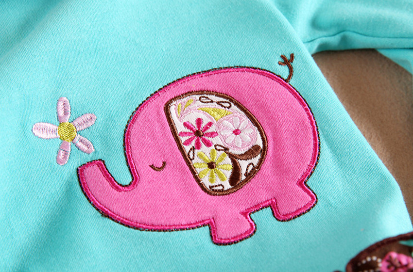 бебе девојка Слон облека поставите новородено дете памук одговараат на деца девојка облека пролет тренерки бебе облека