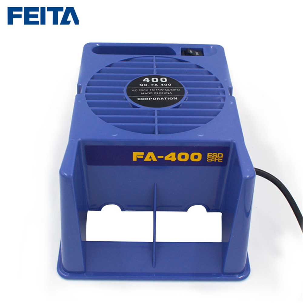 FEITA ФА-400 Лемење Апсорбер на Чад ESD Fume Extractor Пушењето Инструмент Со 6pcs слободни активниот јаглен Филтер Сунѓерот