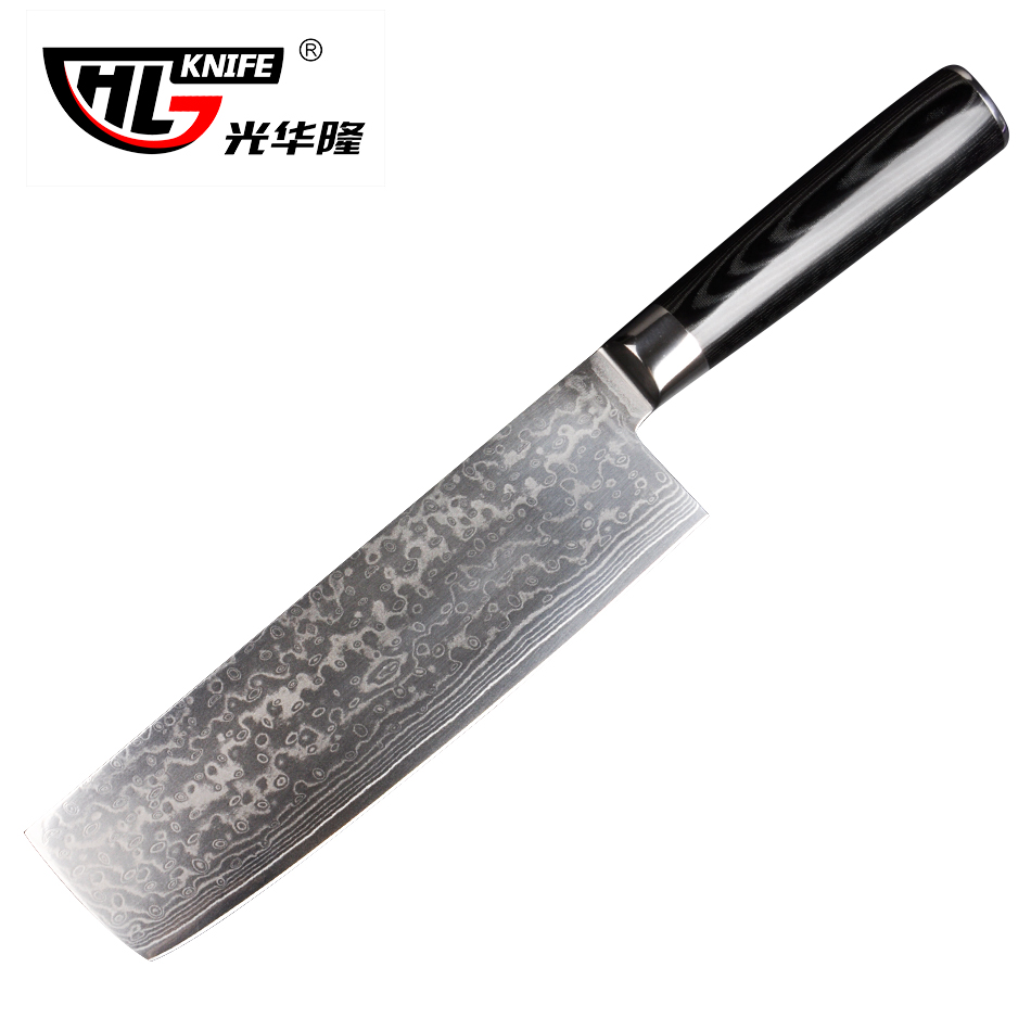 Јапонски Дамаск кујнски ножеви Nakiri нож за готвење готвач нож vg10 couteau кујна