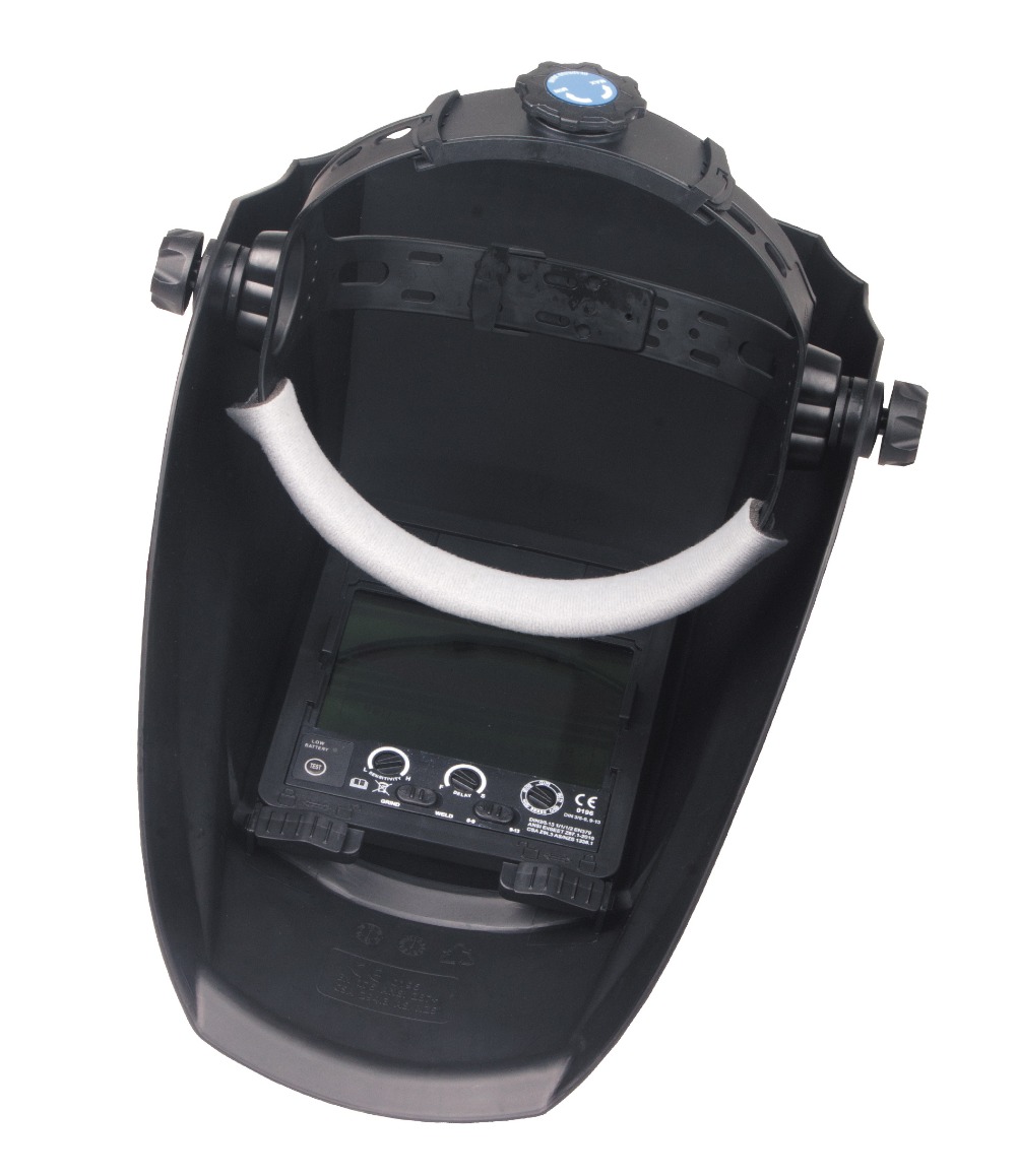 темно сина LI батеријата соларни авто затемнување/засенчување електрично заварување маска/шлем за опрема за заварување