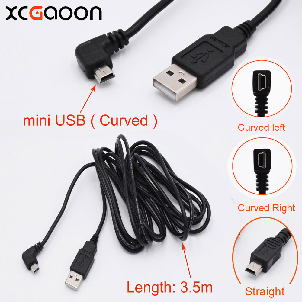 XCGaoon Нов Автомобил Полнење криви мини USB Кабел за Автомобил DVR Камера за Видео Рекордер / GPS / ПОДЛОГА итн, Кабел