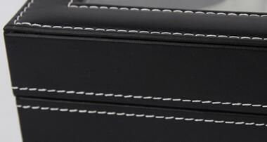 2017 жешка нов дизајн подарок црна СТП време случај за очила за сонце&часовници изложувач складирање кожа види кутија