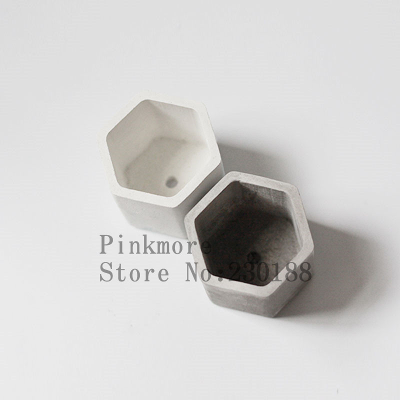 геометриски цвет тенџере силиконски калап конкретни цемент 3d вазна, рачно изработени цветови цвет тенџере калапи