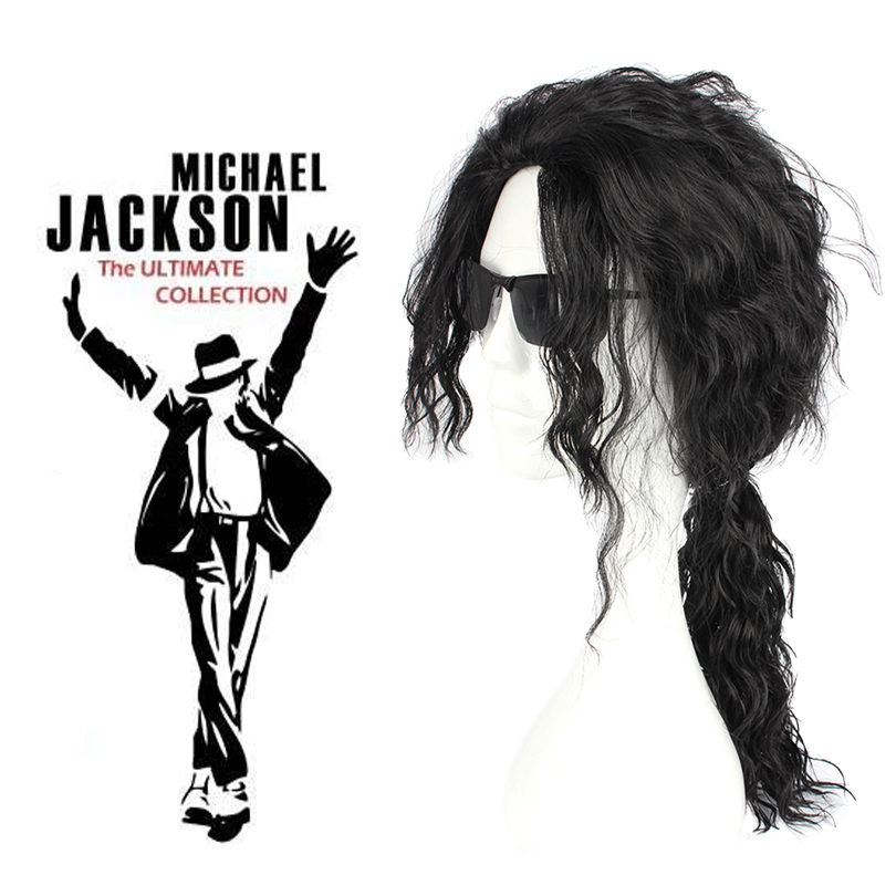 МЈ Мајкл Џексон Врвот Класичен Headwear Костими Перформанси Убав Toupee Кадрава Cosplay Hairwear ноќта на Вештерките