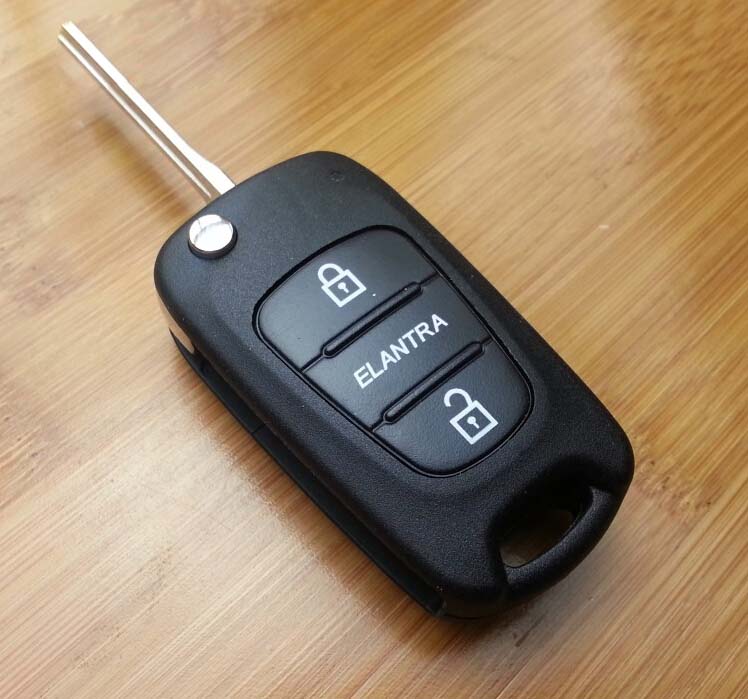 Бренд Нови ФОБ Автомобил Копче Случај 3 Копчиња За Новиот Hyundai Elantra Флип Виткање Далечинскиот Клуч Празна Школка