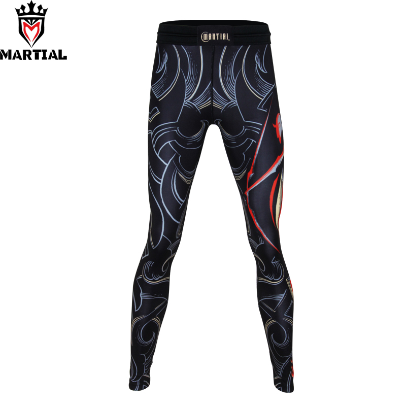 Бесплатен Превозот Боречки: Стрелец печатени мма панталони компресија leggings фитнес работи панталони атлетик мажи спортски spats