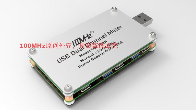 T50N Двојна USB Напон, Струја, Моќност Метар, Поддршка QC2.0, QC3.0, PD Тест