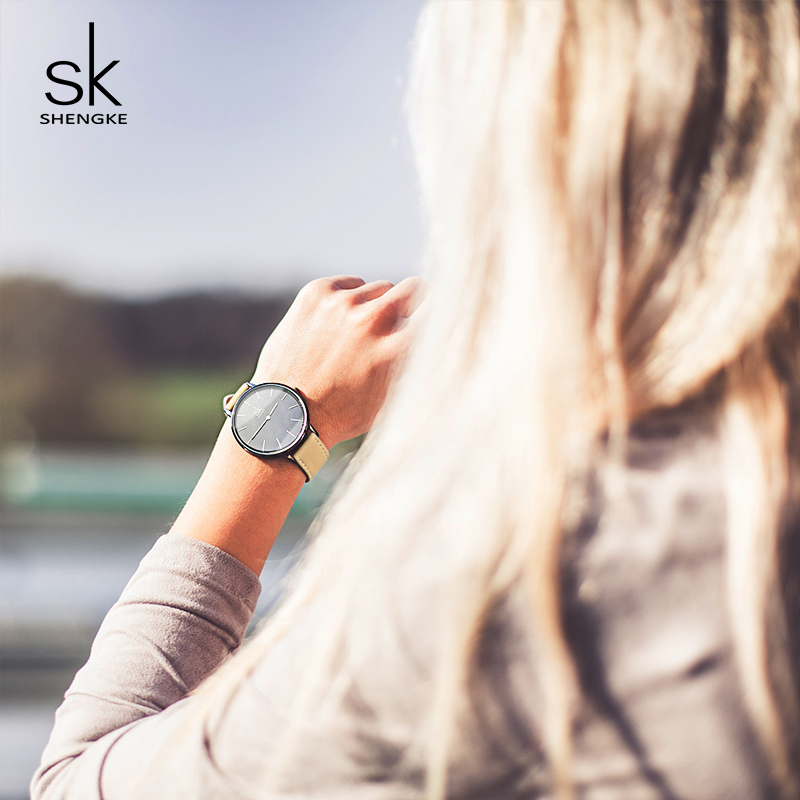 SINOBI Жените Мода Часовници Врвот Бренд на Луксузни Кварц Дами рачен часовник Секојдневен Кожа Женски Часовници 2018 Relojes Mujer #K0036