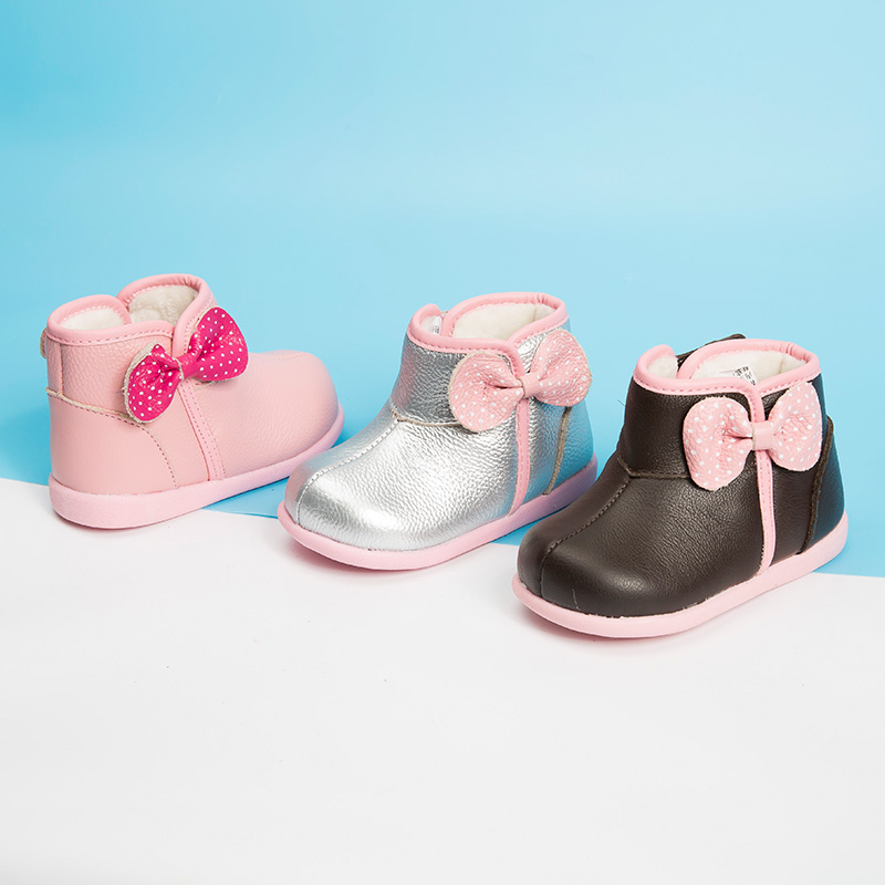 Phynier Девојка памук чизми женски бебе чевли топло чевли зима 1-2-3-4 годишни деца чизми чизми