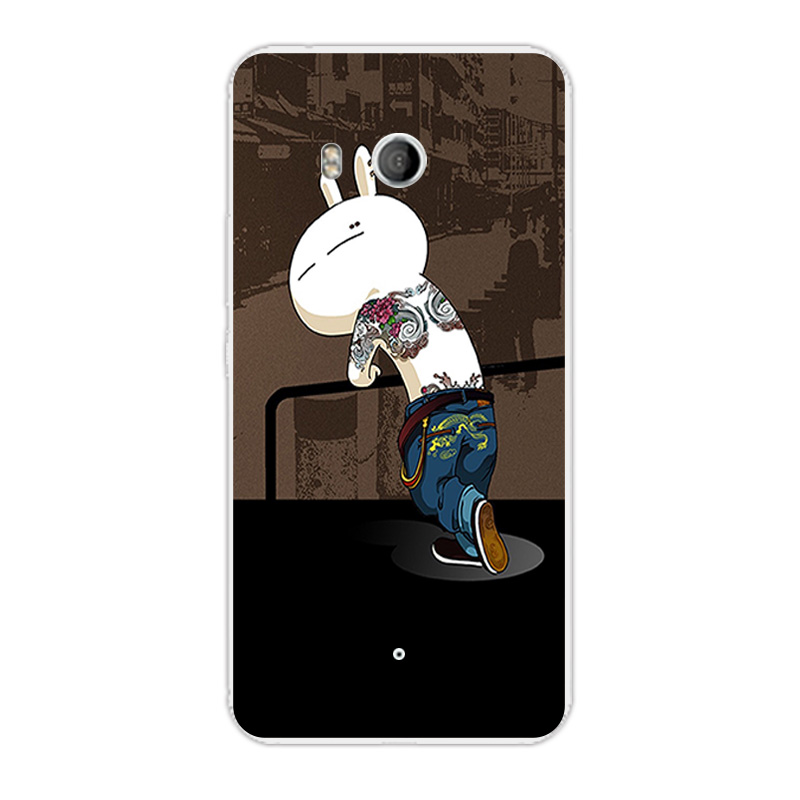 За HTC U11 Двојна 5.5 инчен TPU Силикони за Htc U11 Задниот Поклопец Fundas Мобилни Симпатична Hippo Телефон Случај за